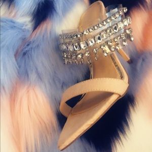 Nude pointed toe sandal